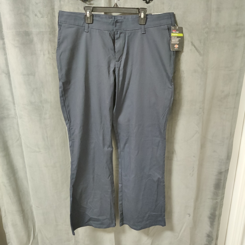 Dickies Flex Twill Slim Fit Boot Cut Navy Work Pants Size 16 NWT